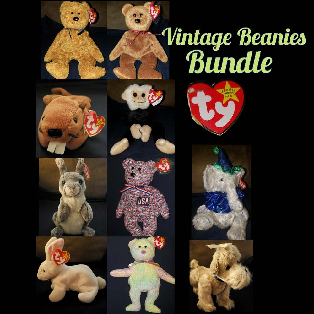 Vintage Beanie Babies Bundle - early & rare